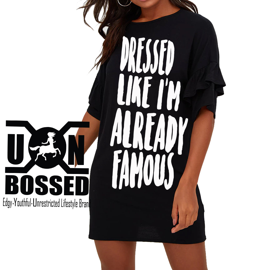 DRESSED FAMOUS OVERSIZED TSHIRT DRESS